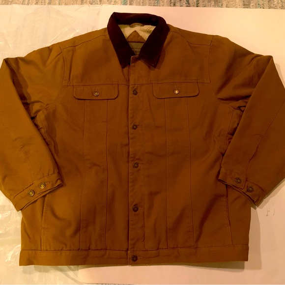 High Noon Sherpa Lined Brown Men’s Chore Work Jacket Coat Size 2XL TL (NWOT) - Picture 5 of 12